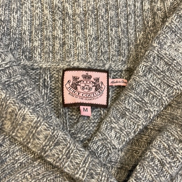 Perfect Condition Juicy Couture Grey Sweater Dress w/ Front Pocket - Picture 2 of 6
